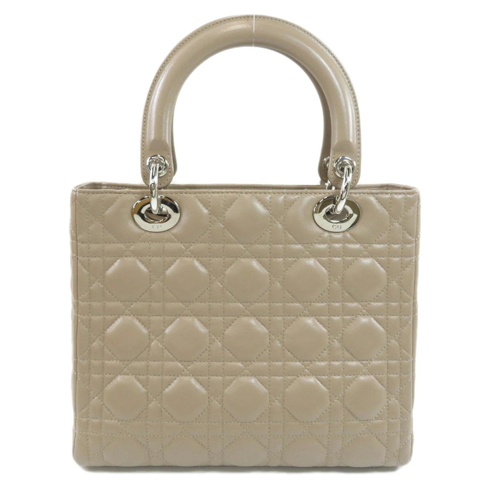 Dior handbag quilted Black 2way  Cannage calfskin Lady Christian